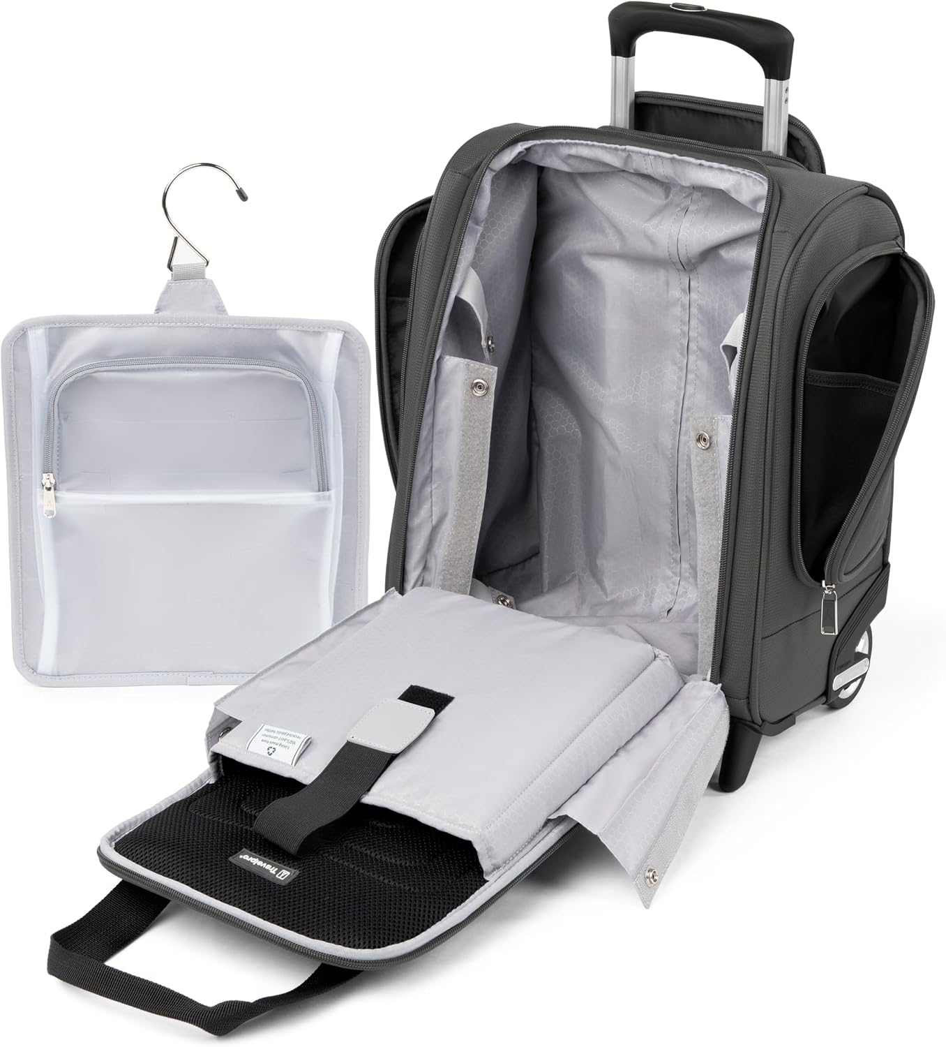 Travelpro Luggage Maxlite 5 Softside Lightweight Rolling Underseat Compact Carry on Upright 2 Wheel Bag, 15-Inch — Shadow Grey