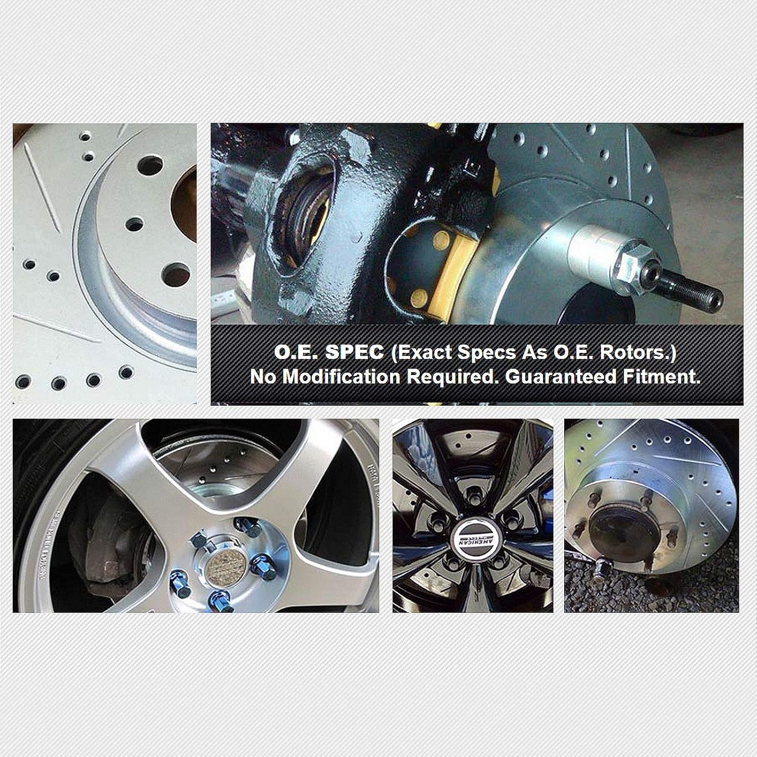 PowerSport Rear Brakes and Rotors Kit |Rear Brake Pads| Brake Rotors and Pads| Ceramic Brake Pads and Rotors |fits 2001-2003 Acura CL