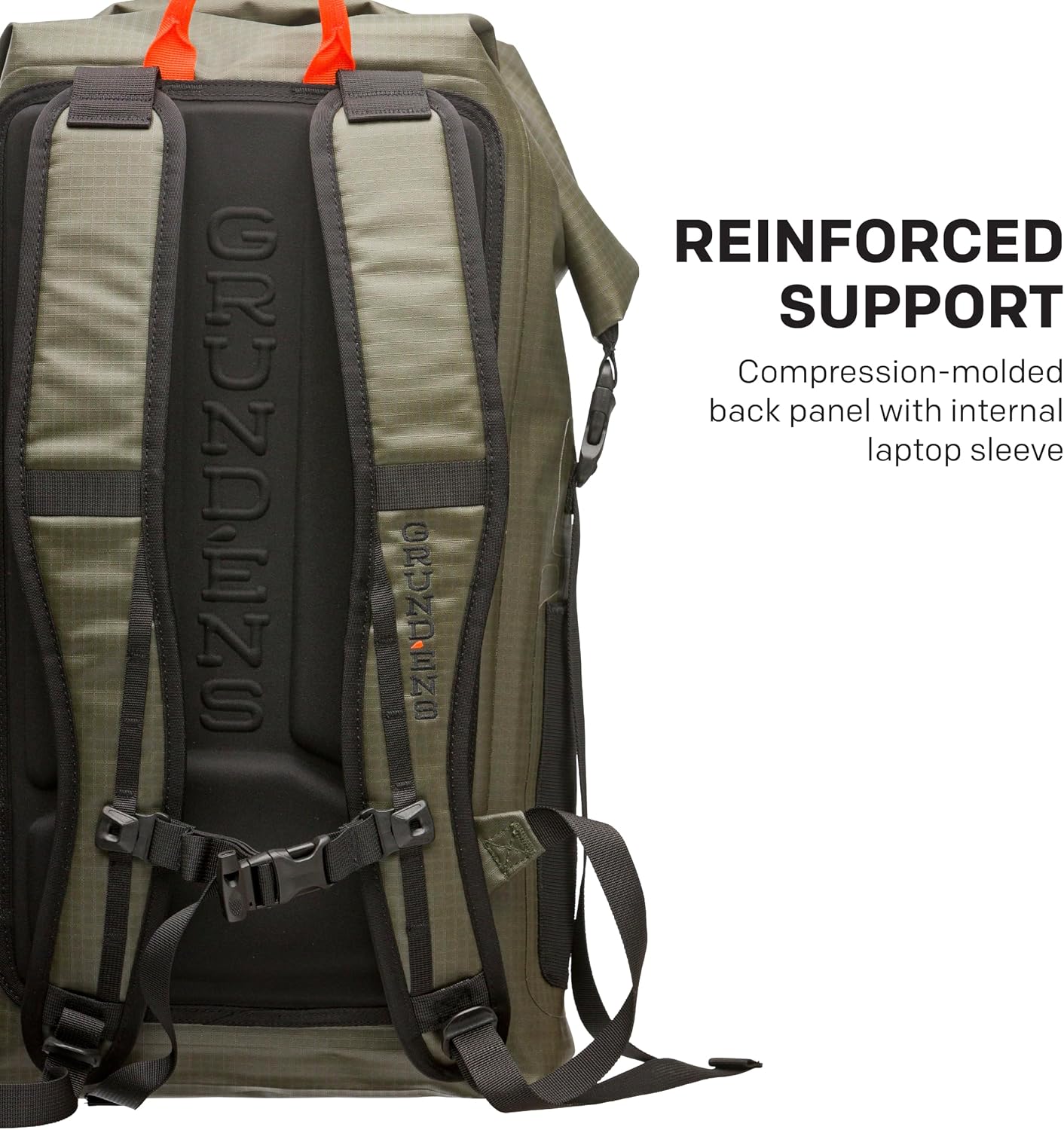 Grundéns Wayward Roll Top Backpack | Waterproof, 38L, Deep Depths