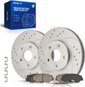 KAX Front Brake Kit for Honda Pilot 2003-2008, 11.81inch Brake Rotors Pads Kit, #31275+D943 Front Brakes