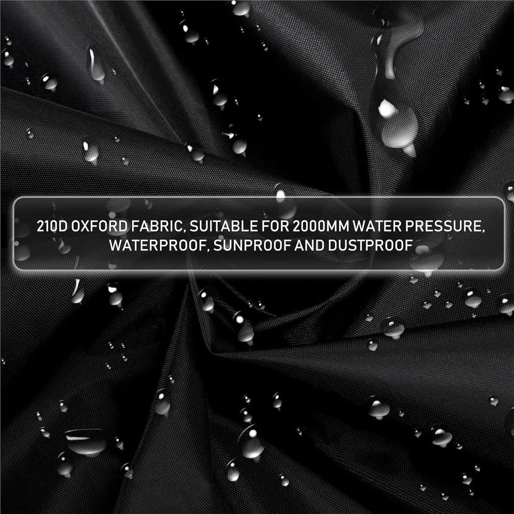 Heavy Duty Wood Chipper Shredder Protector Cover, Black 210D Oxford Fabric, Universal Outdoor Waterproof Mower & Leaf Mulcher Cover for Garden Backyard Equipment(118x55x63in)