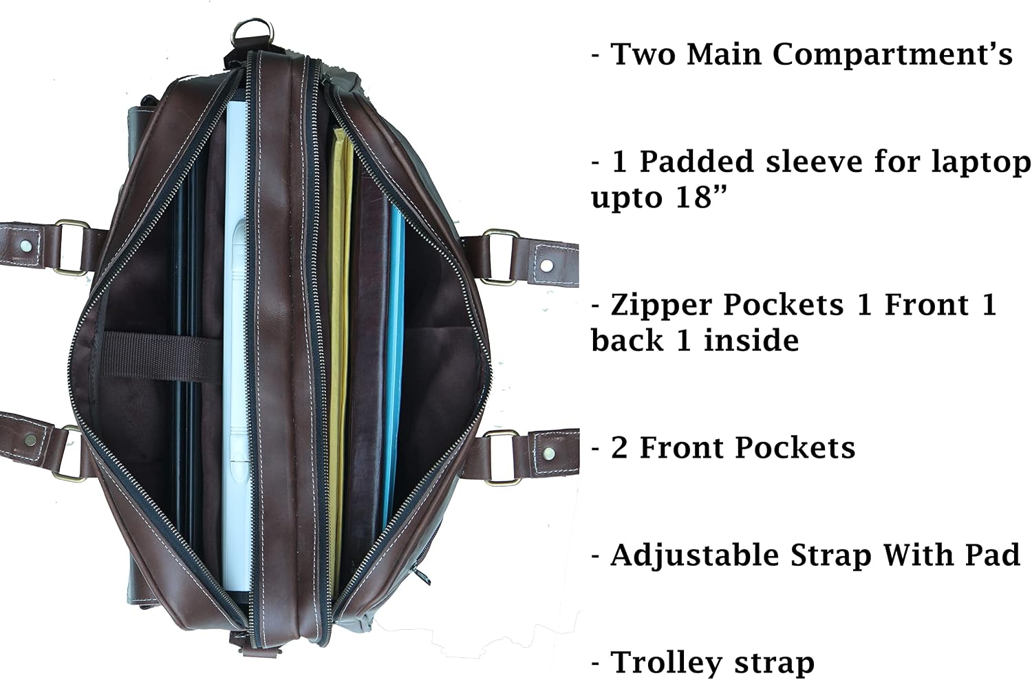 Genuine Leather briefcases for men 17 inches computer bag for mens | Laptop bag, Work bag, Business and Office Bag