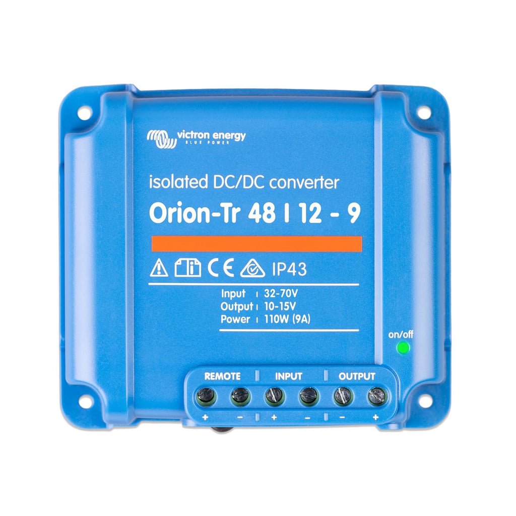 Victron Energy Orion-Tr DC to DC Converter - 48/12-Volt 9 amp 110-Watt - IP43 Protected - for Dual Battery Systems - Isolated