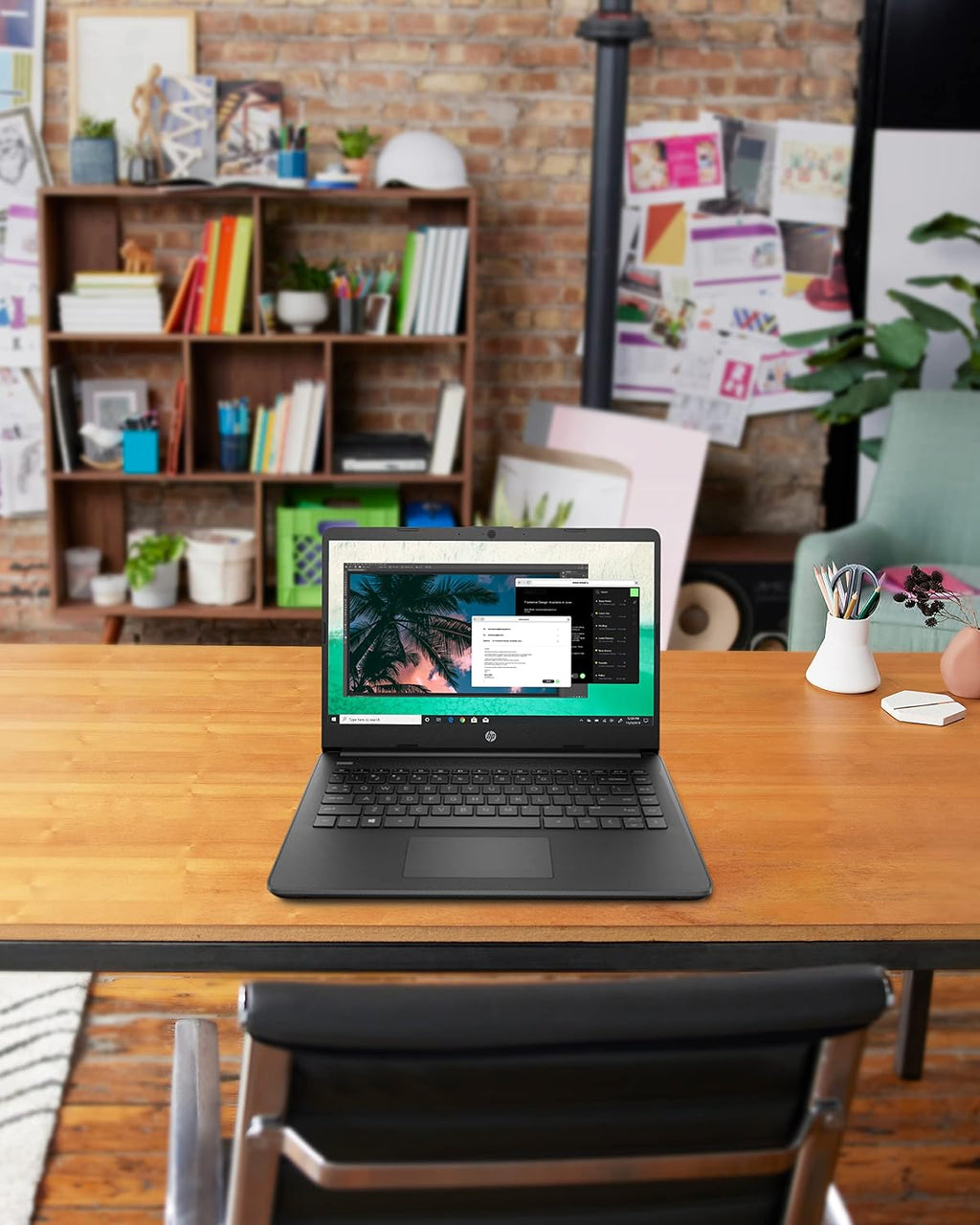HP 14 Laptop, Intel Celeron N4120, 4 GB RAM, 64 GB Storage, 14-inch HD Touchscreen, Windows 11 11 in S Mode, Thin & Portable, 4K Graphics, One Year of Microsoft 365 (14-dq0060nr, Jet Black)
