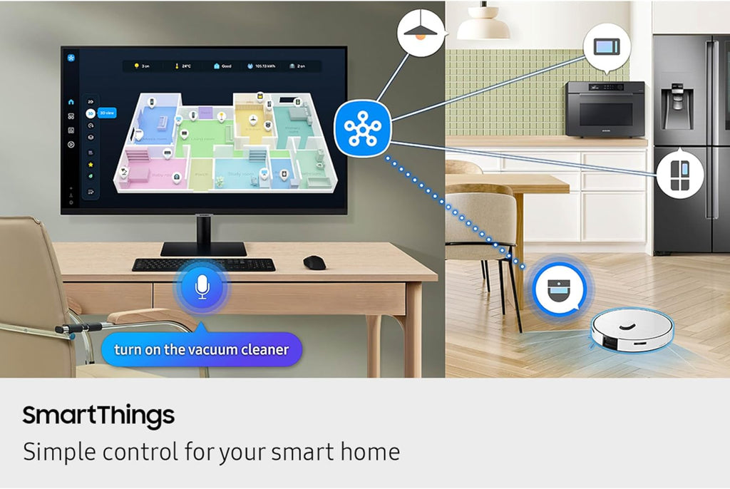 Samsung 32' Smart Monitor M7 (M70F) 4K UHD Display, Samsung Vision AI, Smart TV Apps, Gaming Hub, USB-C, HDMI and USB-A, Black, LS32FM702UNXZA, 2025 (Renewed)