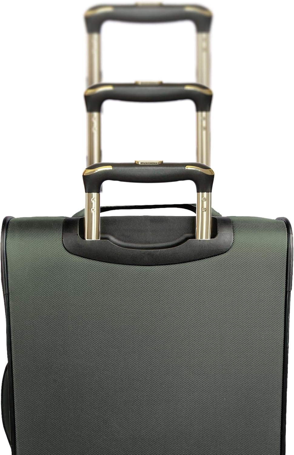Kenneth Cole REACTION Chelsea 2-Piece Bundle - 20' Chevron Expandable 8-Wheel Carry-On Suitcase & Matching 15' Laptop Tote Bag, Olive