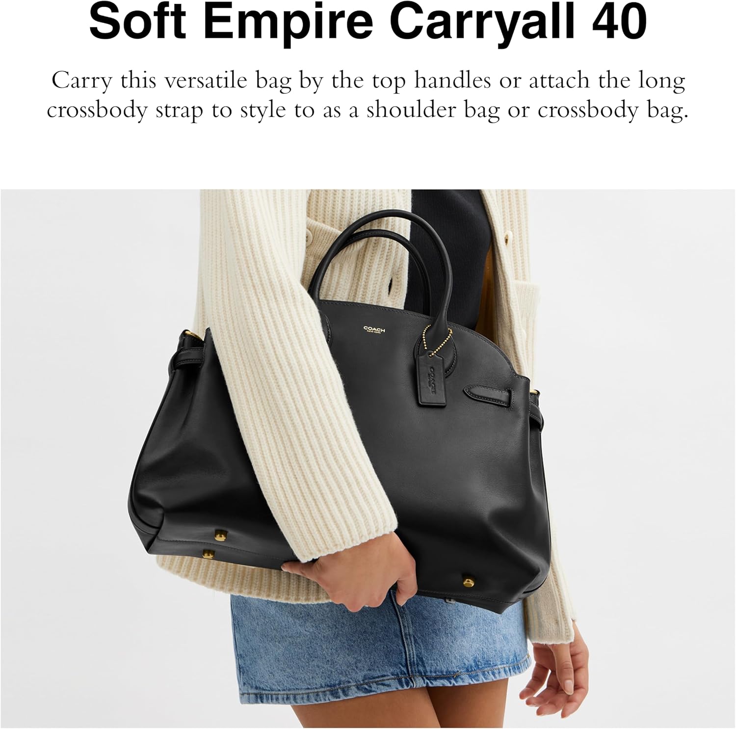 Coach Women's Suede Soft Empire Carryall 40 Tote