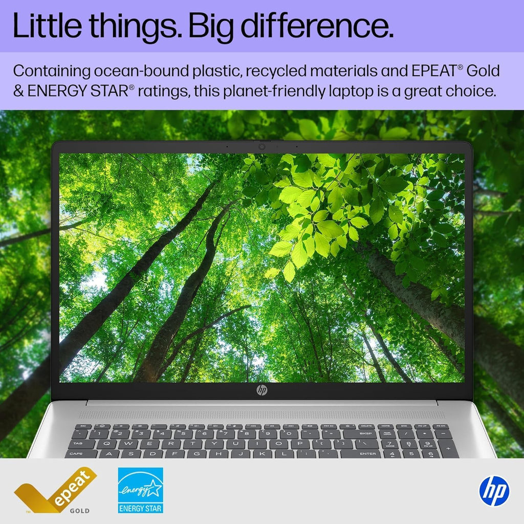 HP 17 Touchscreen Laptop for Business - 17.3' FHD Anti Glare Display, Windows 11 Pro, AMD Ryzen 5 7430U Processor, Wi-Fi 6, AMD Radeon Graphics, Copilot (64GB RAM | 2TB SSD)