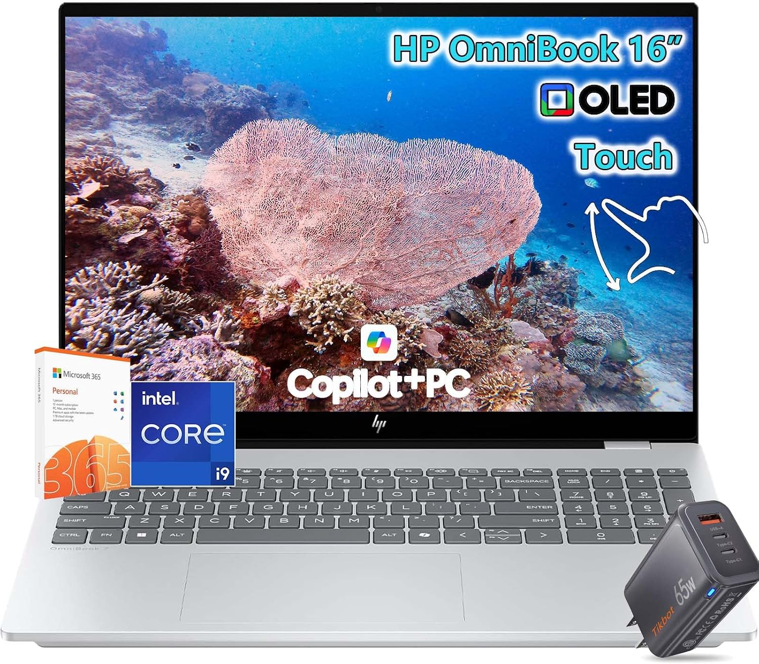 HP OmniBook 7 Touchscreen Laptop -Intel Core 9 270H Beat i7-13650HX -16' 2K OLED 120Hz -64GB RAM -2TB SSD -Windows 11 Pro-Backlit Keyboard-Video Editing Business Computadora Portátil PC Copilot