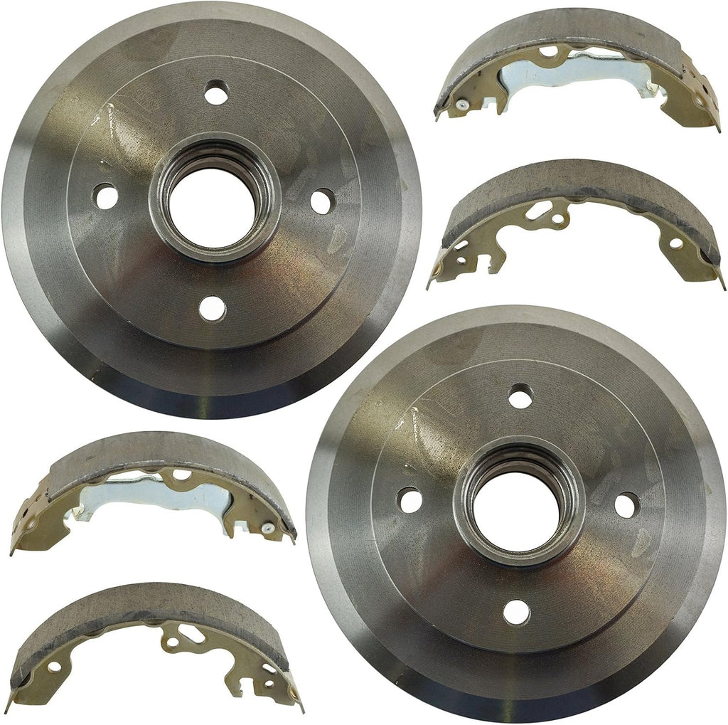 TRQ Rear Brake Shoe & Drum Kit for 2000-2008 Ford Focus