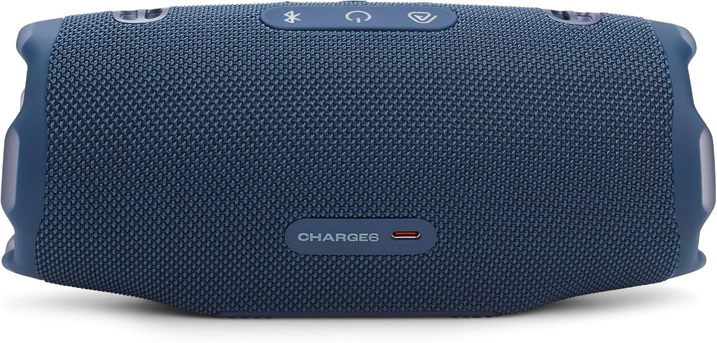 JBL Charge 6 - Portable Waterproof & Drop-Proof Bluetooth Speaker, Bold JBL Pro Sound with AI Sound Boost, 28Hrs of Playtime, Built-in powerbank & Comes with a Sturdy/Removable Carrying Strap (Blue)