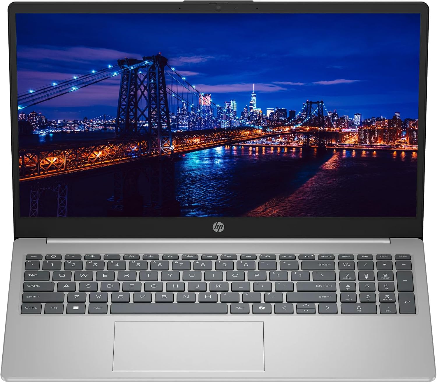 HP Touchscreen 15.6' FHD Business Laptop Computer, Intel Core i7-1355U 10-Core Processor, Windows 11 Home, 40GB RAM 2TB SSD, Numeric Keypad, SageNova Earphones, Natural Silver