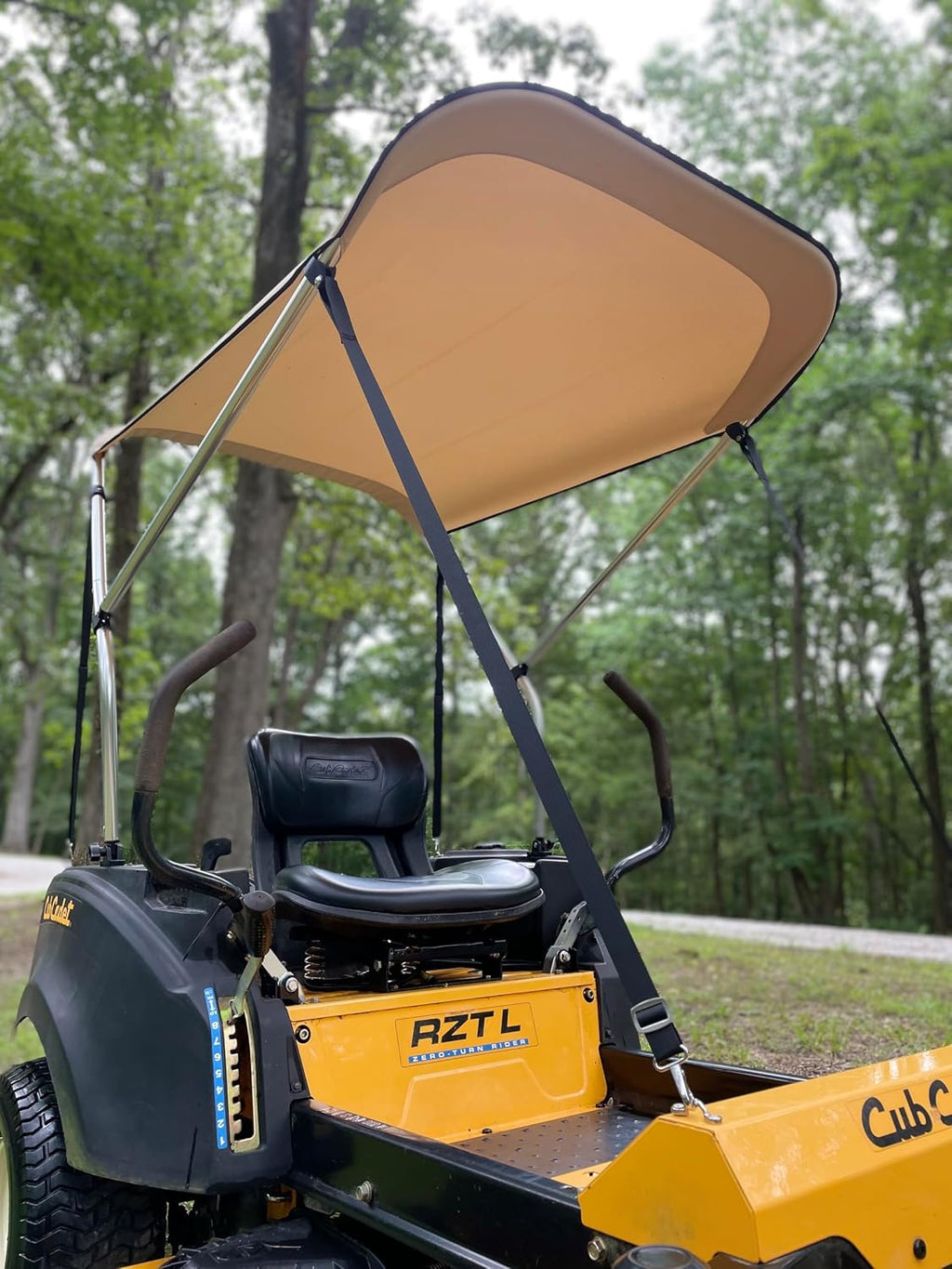 Narrow Track Sun Shade Canopy for Smaller Zero Turn Lawn Mower - Fits John Deere, Kubota, Cub Cadet, Troy-Bilt & Other Brands - Reduce Heat and Glare with this Umbrella Canopy, Patent Pending