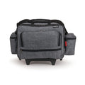 Hopkins Medical Products Antimicrobial Rolling Medical Bag: Waterproof, Lockable File Pocket, Wide Wheel Base - Perfect for Busy Healthcare Pros, 36.5' Handle