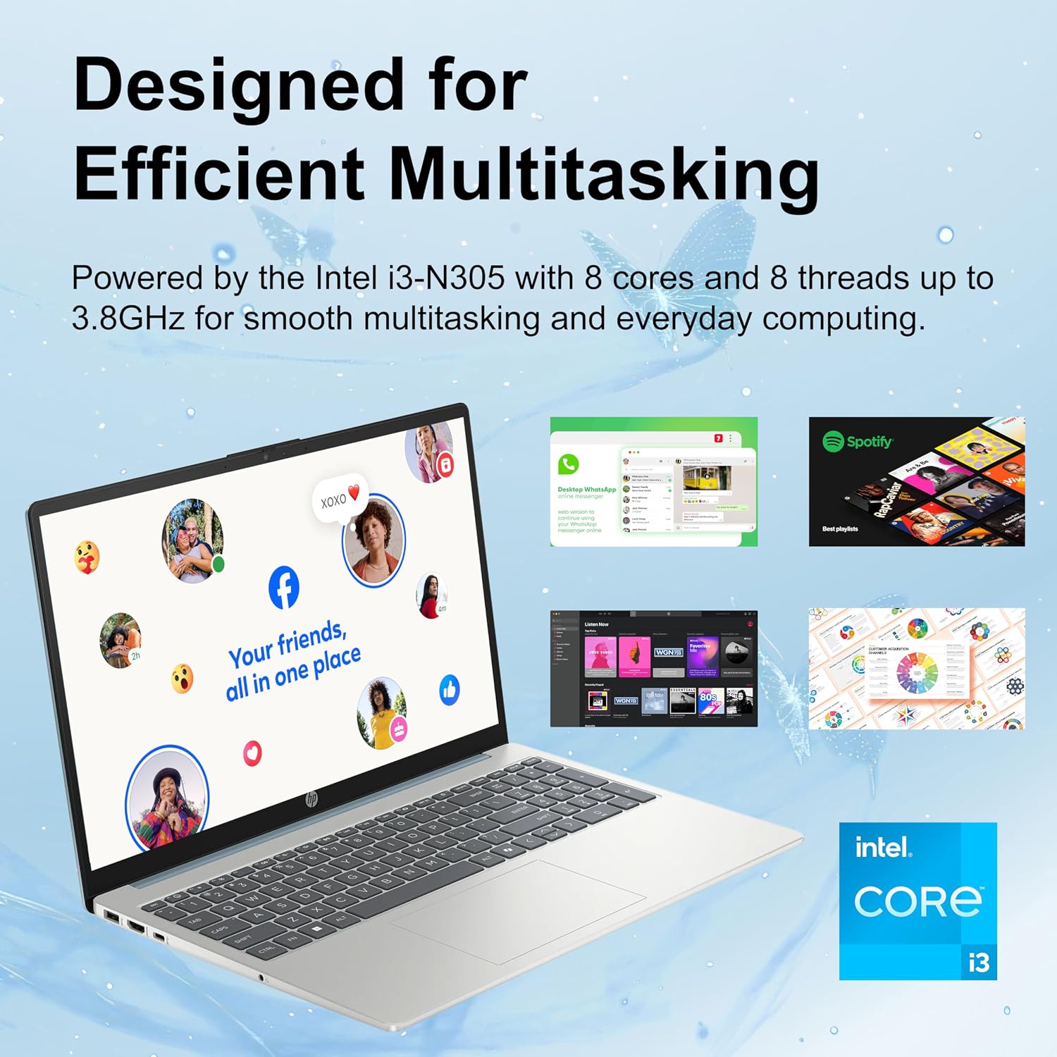 HP Pavilion 15.6' FHD Touchscreen Laptop Computer | Latest 13th Gen Intel Core i3 CPU | Wi-Fi 6 & Bluetooth 5.3 | Up to 9.75H Long Battery Life | 16GB RAM | 1TB PCIe SSD | Windows 11 | WOWPC USB