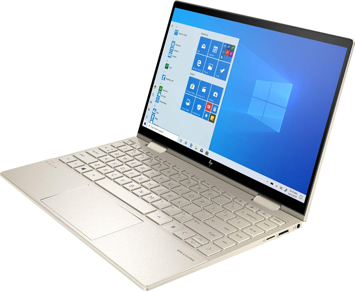 HP Envy x360 2-in-1 13.3' FHD IPS Touchscreen Laptop Intel Evo Platform 11th Gen Core i7-1165G7 8GB Memory 512GB SSD Pale Gold - Backlit Keyboard -Fingerprint Reader -Thunderbolt (Renewed)
