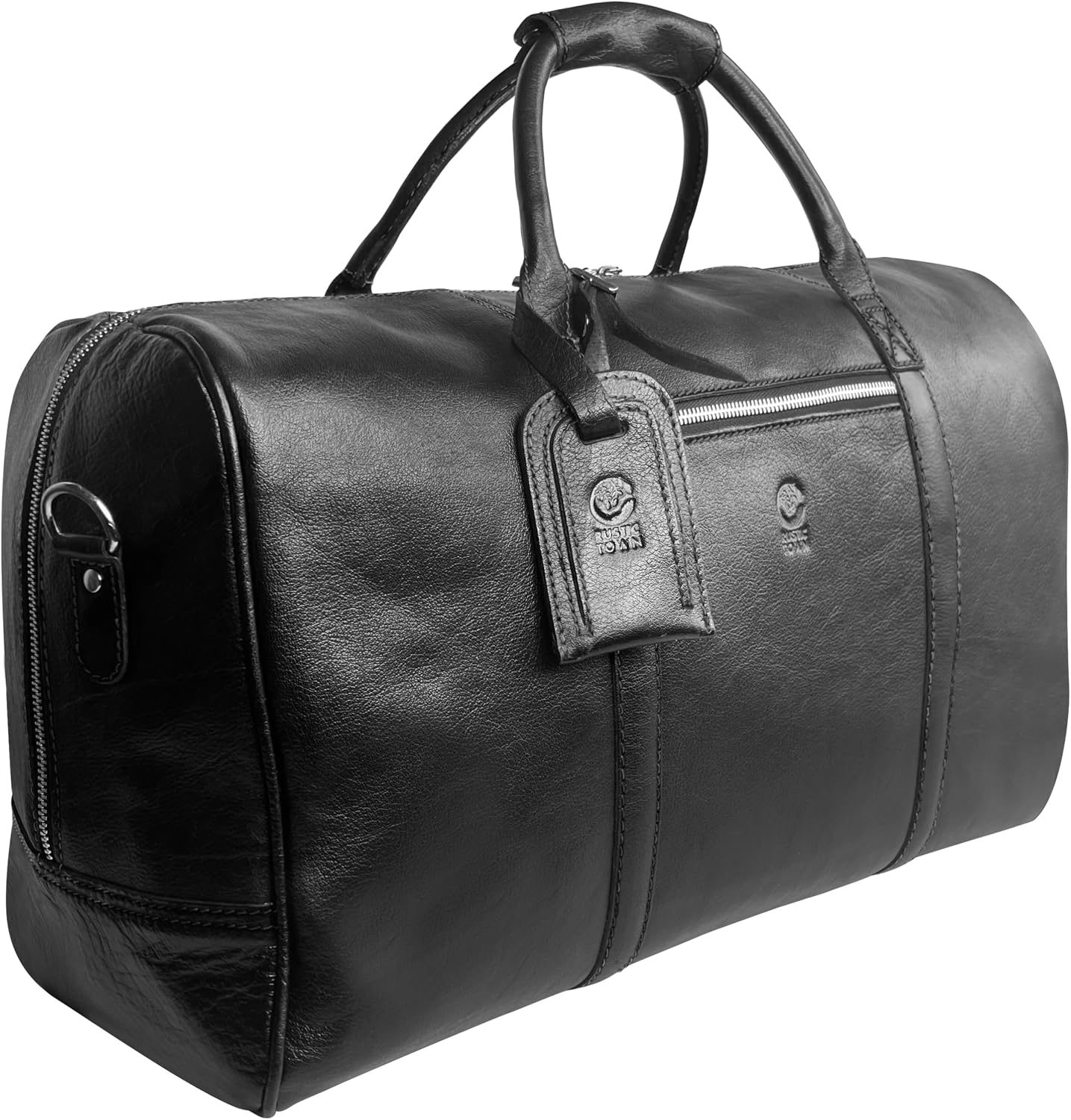 Handmade Leather Travel Duffel Bag - Airplane Underseat Carry On Bags by Rustic Town
