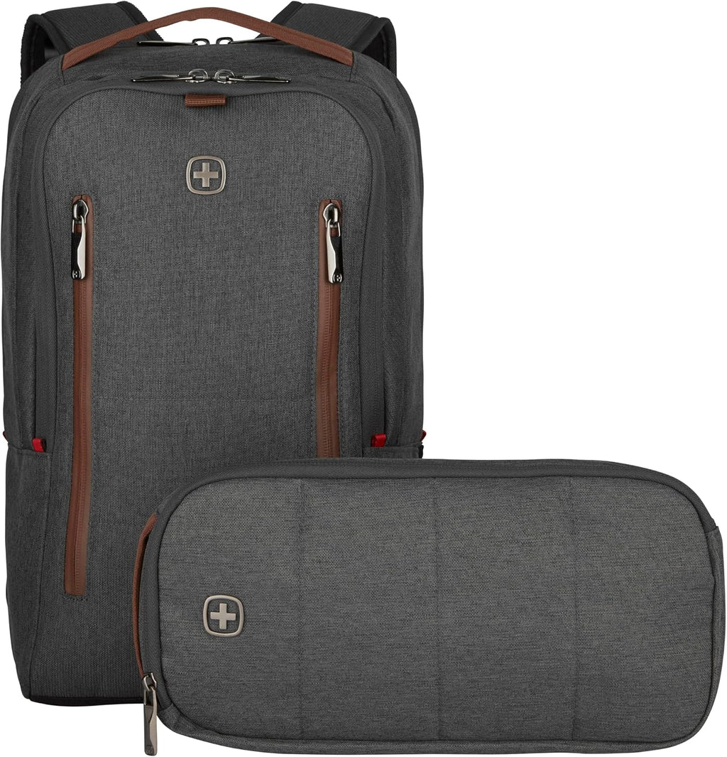 Wenger City Upgrade Laptop Backpack with Cross Body Day Bag 40.64 cm 16 Inches Grey