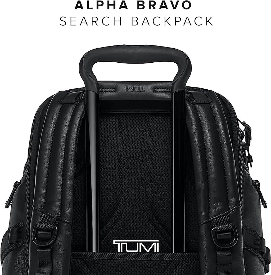 TUMI - Alpha Bravo Search Backpack - Laptop Backpack for Men & Women - Backpack for Work & Travel - 17.0' X 14.0' X 8.3' - Black Leather