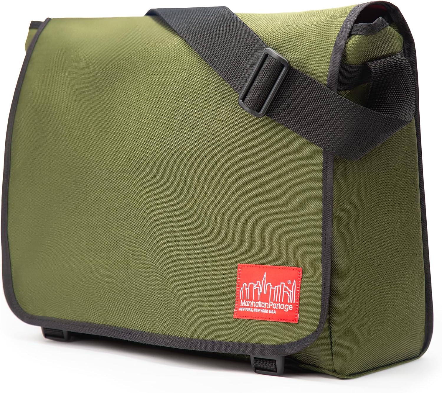 Manhattan Portage Deluxe Computer Bag (LG) with Adjustable Strap Water Resistant 1000D Cordura for Work College Travel