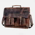 cuero Retro Brown Laptop Messenger Bag Office Briefcase Crossbody Travel Bag For Men And Women Bag Office Laptop Bag