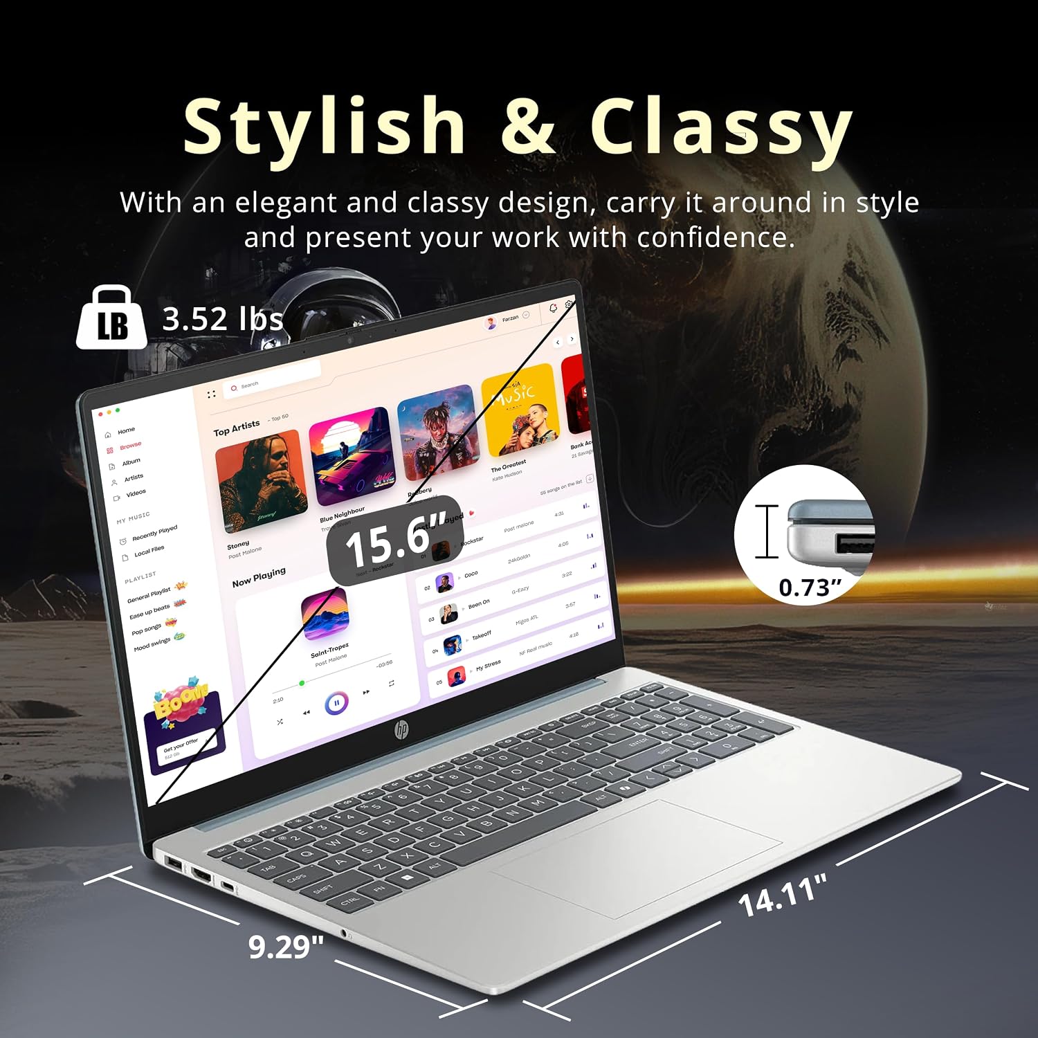 HP 15.6' FHD Touchscreen Laptop, Intel i3-N305, 32GB DDR4 RAM, 2TB Storage(1TB SSD+1TB Docking Station Set), Intel UHD Graphics, Numeric Keypad, 720p HD Camera, Wi-Fi 6, Win 11, Moonlight Blue