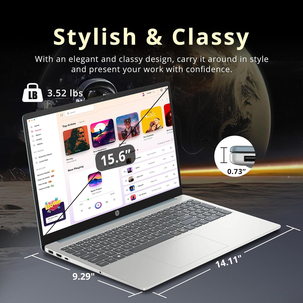 HP 15.6' FHD Touchscreen Laptop, Intel i3-N305, 64GB DDR4 RAM, 3TB Storage(2TB SSD+1TB Docking Station Set), Intel UHD Graphics, Numeric Keypad, 720p HD Camera, Wi-Fi 6, Win 11, Moonlight Blue