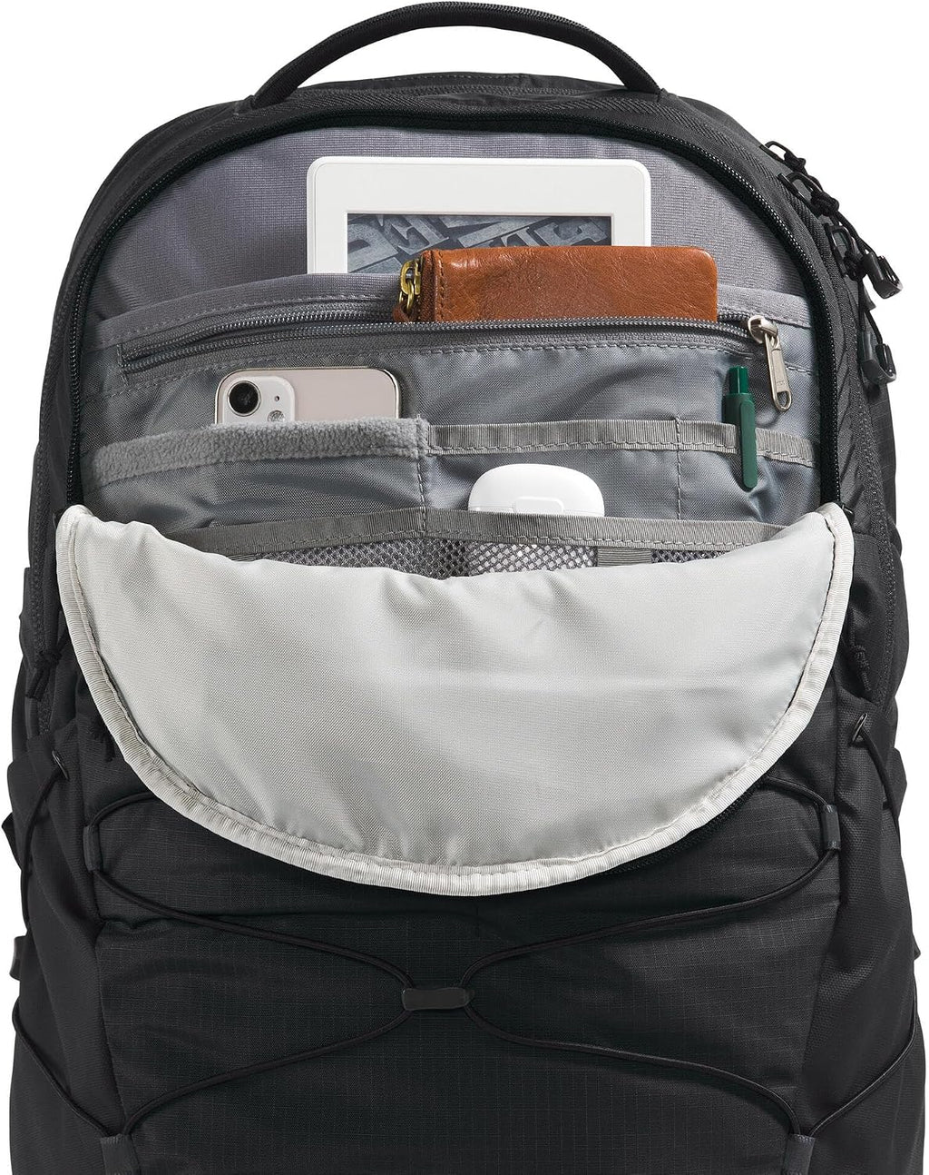 The North Face Borealis Commuter Laptop Backpack - Water Repellent, Laptop Sleeve, Large Main Compartment, TNF Black/TNF Black-NPF, One Size