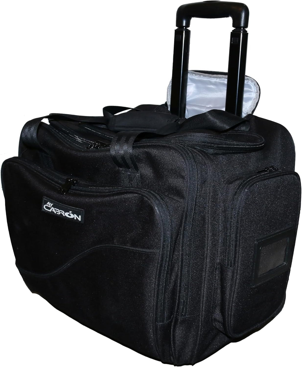 Ay Cabron™ Professional-Grade Pilot Flight Deck Trolley Bag – MADE BY PILOTS FOR PILOTS – Lightweight & Water-Resistant | Airbus & Boeing Compatible. (With Trolley, Large)