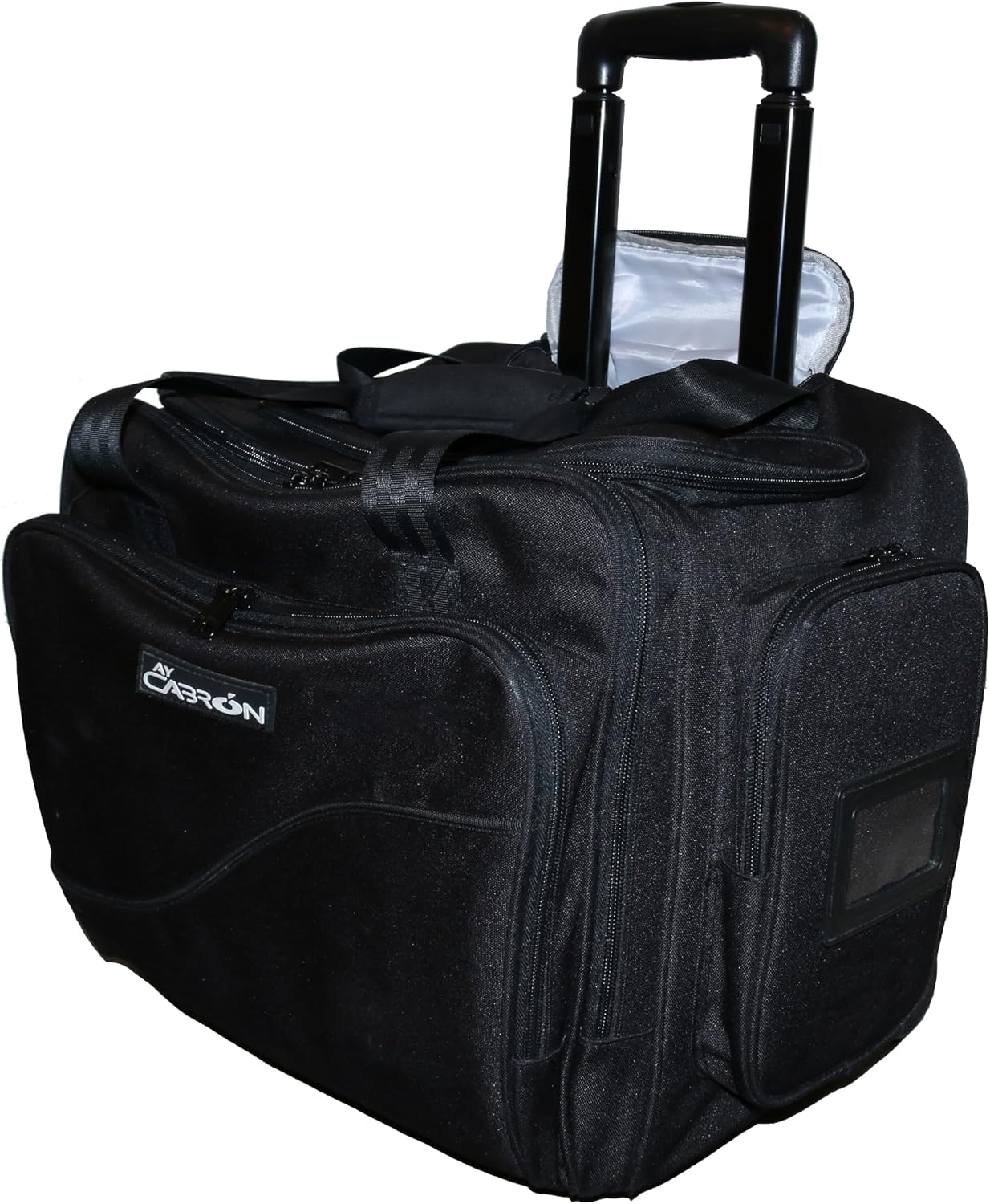 Ay Cabron™ Professional-Grade Pilot Flight Deck Trolley Bag – MADE BY PILOTS FOR PILOTS – Lightweight & Water-Resistant | Airbus & Boeing Compatible. (With Trolley, Large)