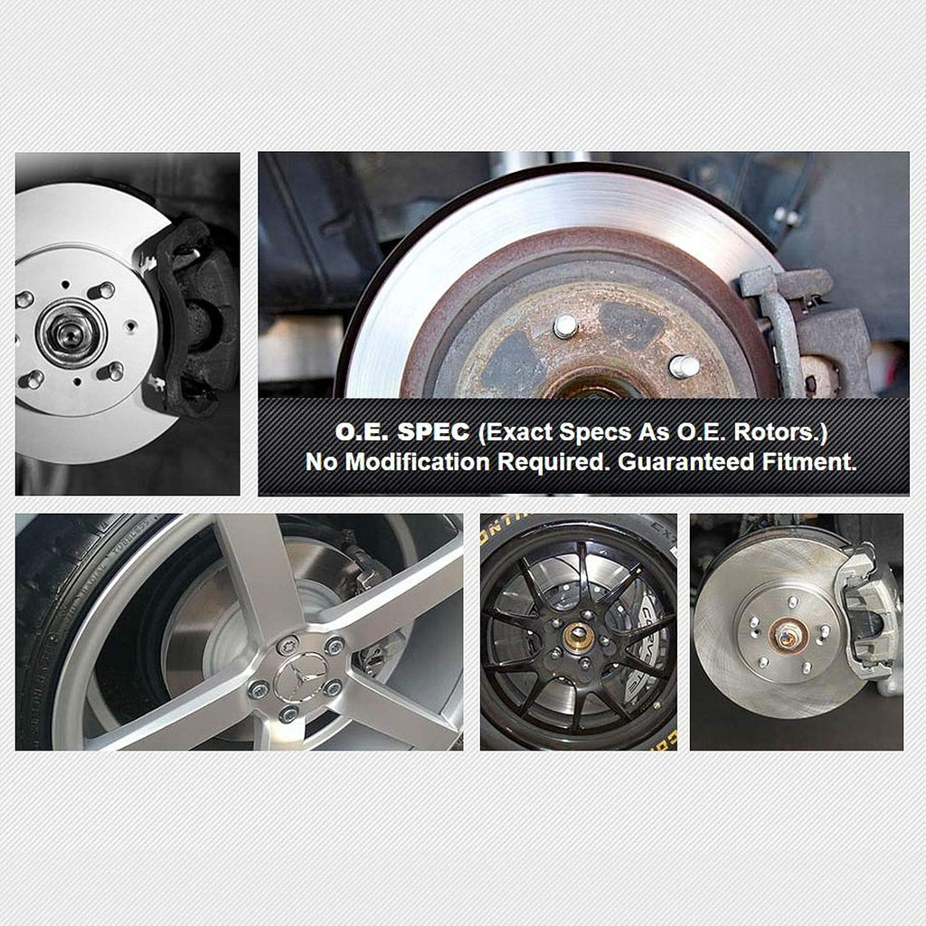 PowerSport Rear Brakes and Rotors Kit |Rear Brake Pads| Brake Rotors and Pads| Ceramic Brake Pads and Rotors |fits 2013-2020 Ford Escape, Fusion; Lincoln MKC, MKZ
