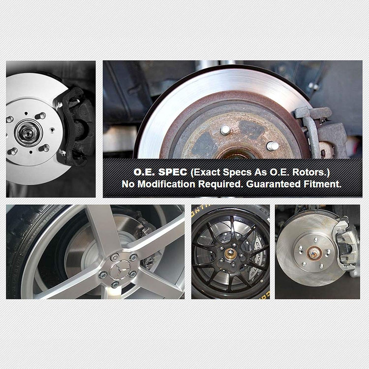 PowerSport Rear Brakes and Rotors Kit |Rear Brake Pads| Brake Rotors and Pads| Ceramic Brake Pads and Rotors |fits 2013-2020 Ford Escape, Fusion; Lincoln MKC, MKZ