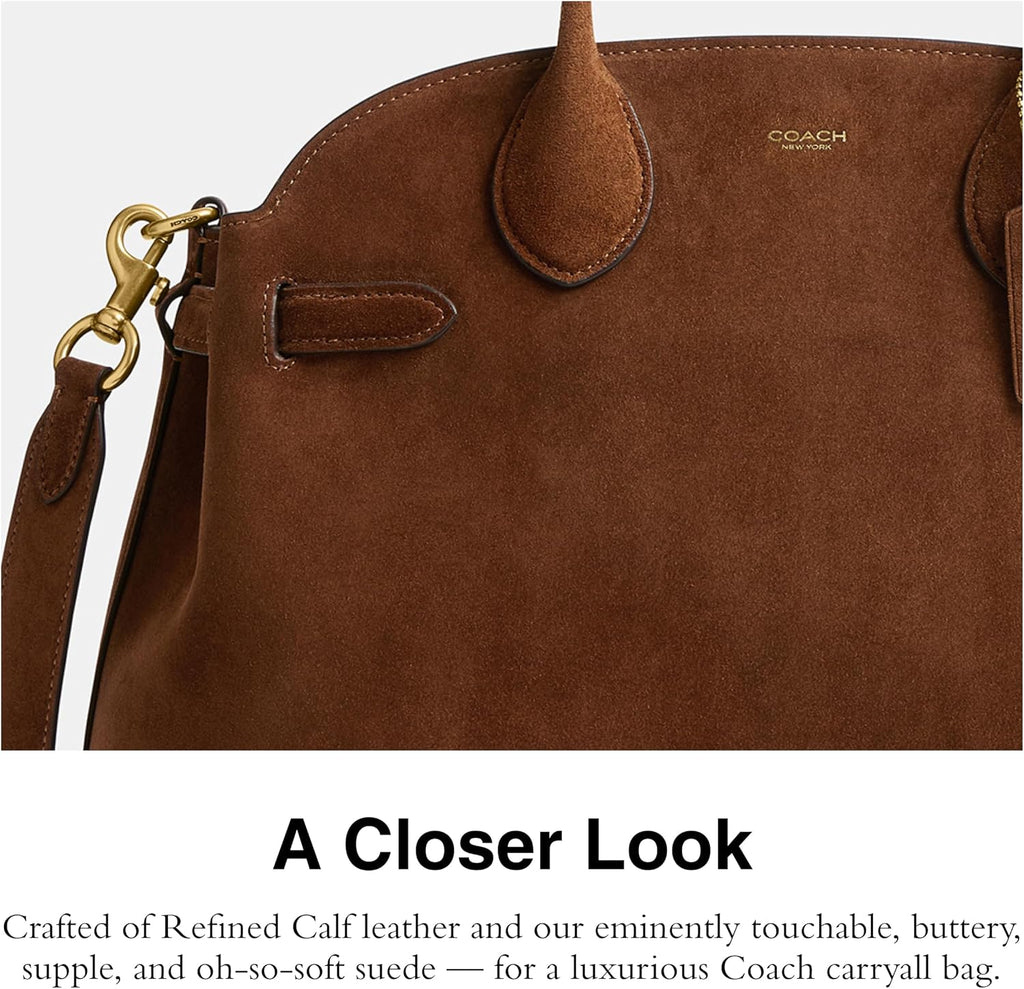 Coach Women's Suede Soft Empire Carryall 40 Tote