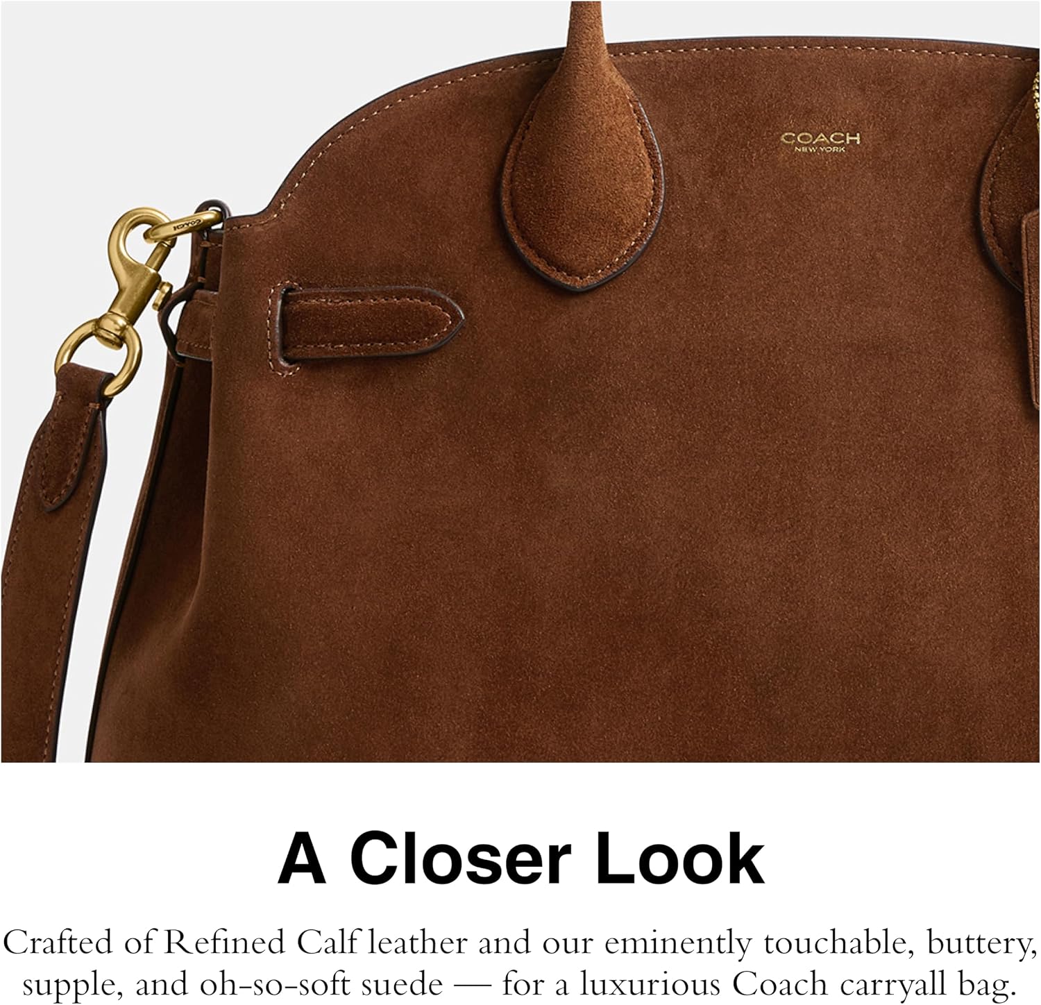 Coach Women's Suede Soft Empire Carryall 40 Tote