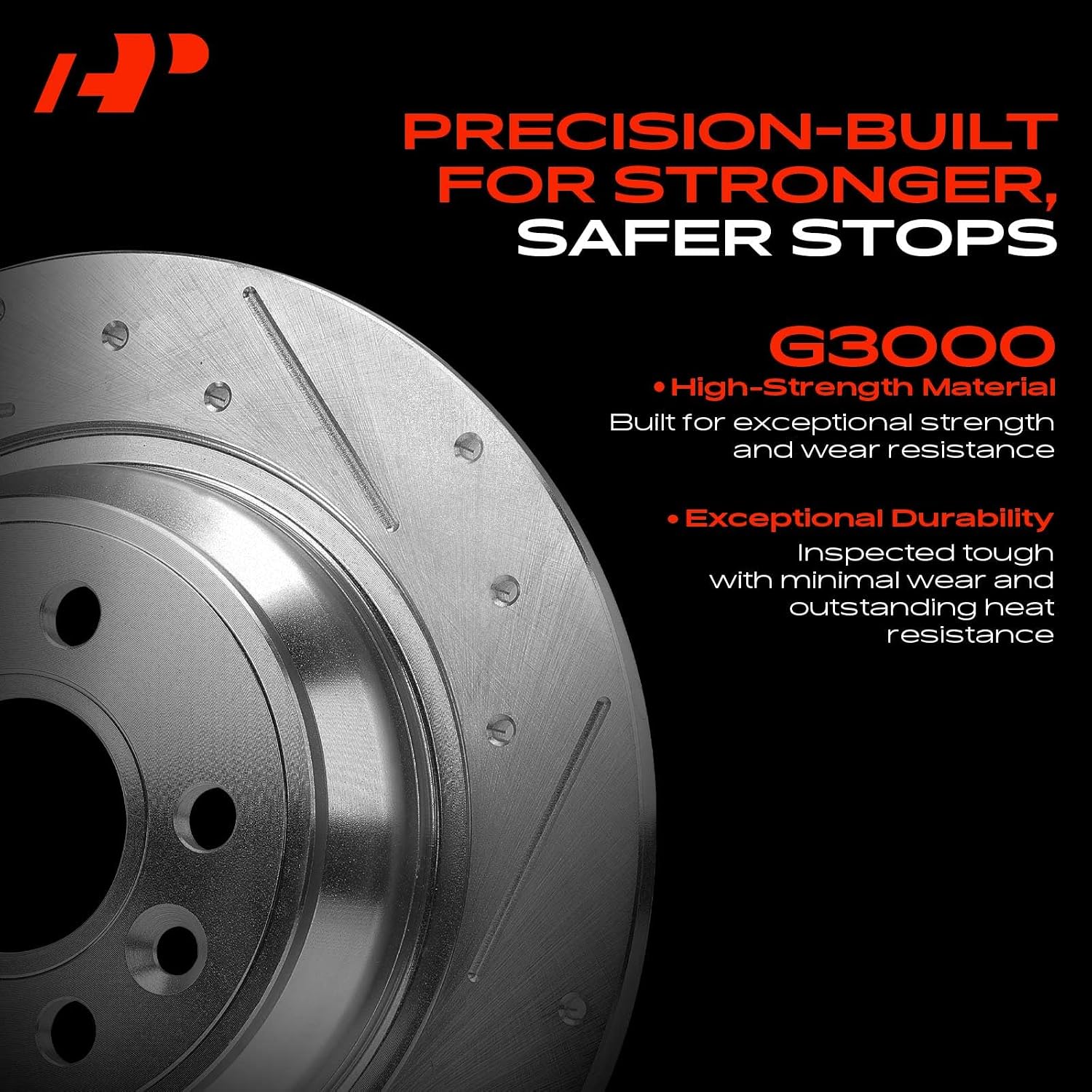 A-Premium 12.99 inch (330mm) Rear Drilled and Slotted Disc Brake Rotors Compatible with Select Ford, Lincoln and Mercury Models - Explorer, Edge, Flex, Taurus, Five Hundred, Taurus X, Freestyle