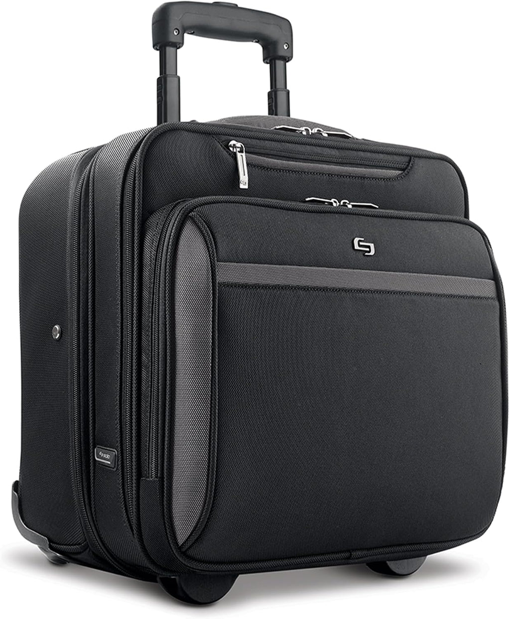 Solo New York Rolling Case with Wheels - Roller Laptop Bag, Wheeled Briefcase for Women & Men, Carry On Size for Travel, Fits 16' Computer - West Side, Black