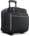 Solo New York Rolling Case with Wheels - Roller Laptop Bag, Wheeled Briefcase for Women & Men, Carry On Size for Travel, Fits 16' Computer - West Side, Black