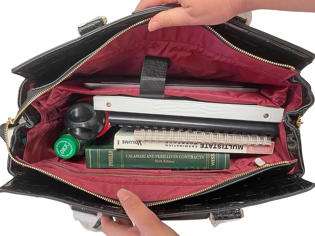 JKM & Company Rolling Laptop Bag for Women | Designer Wheeled Briefcase | Fits 13-17' Laptops | Office Travel Computer Case