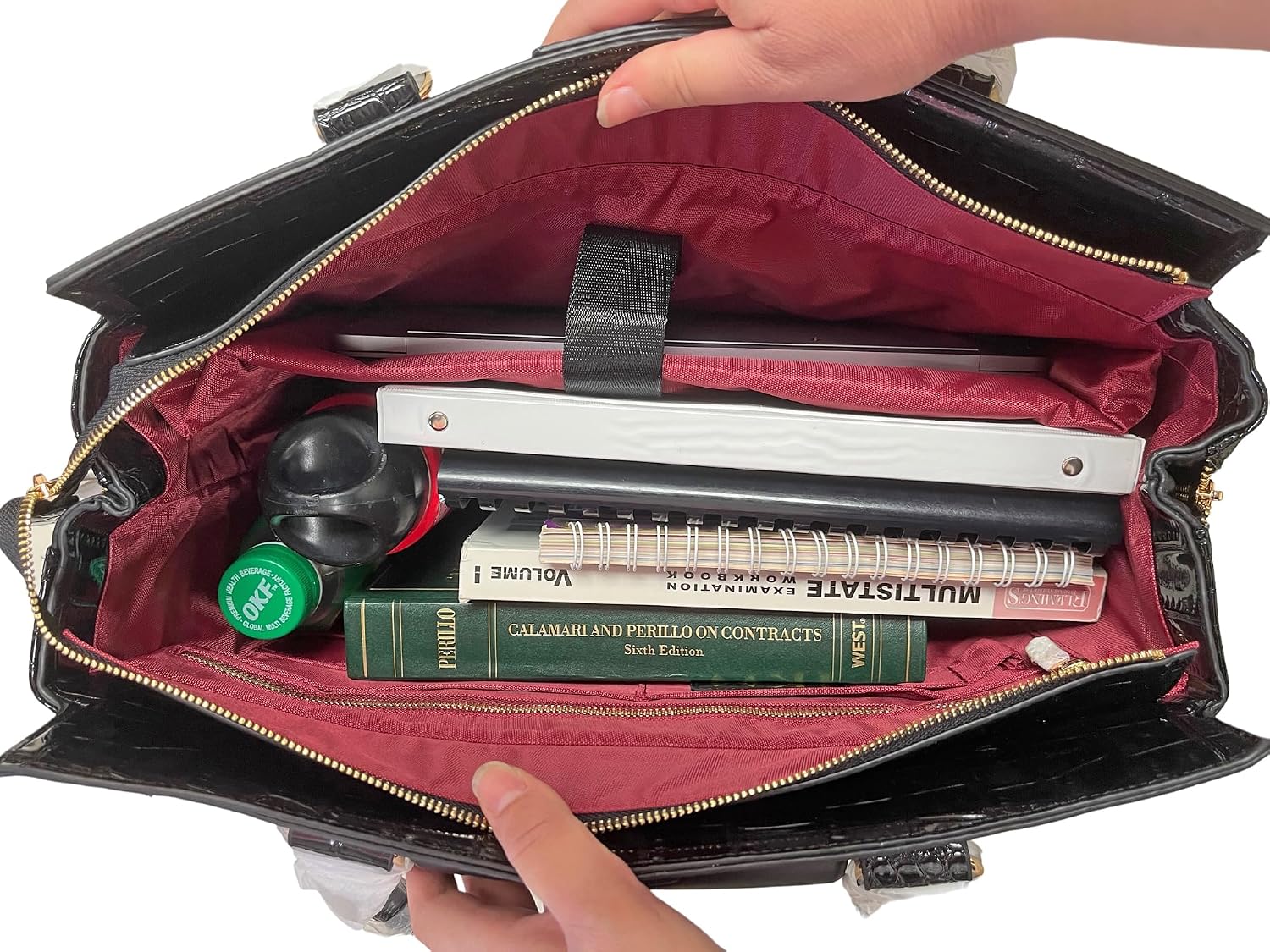 JKM & Company Rolling Laptop Bag for Women | Designer Wheeled Briefcase | Fits 13-17' Laptops | Office Travel Computer Case
