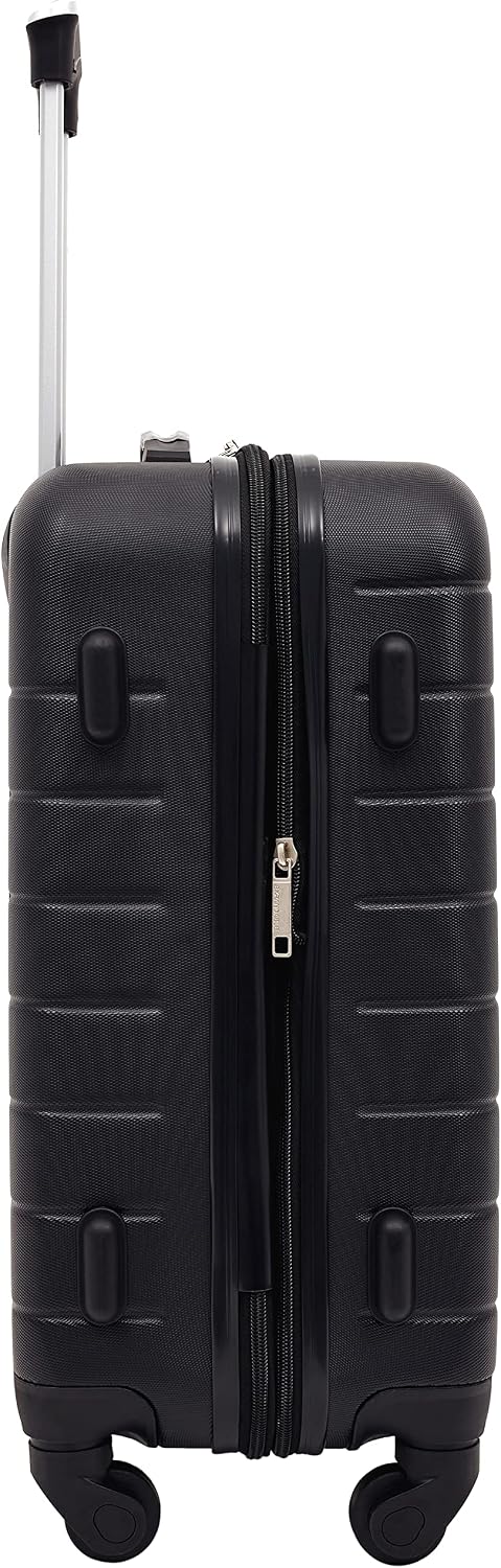 Wrangler Smart Spinner Hardside Luggage, 3 Piece Set, Black