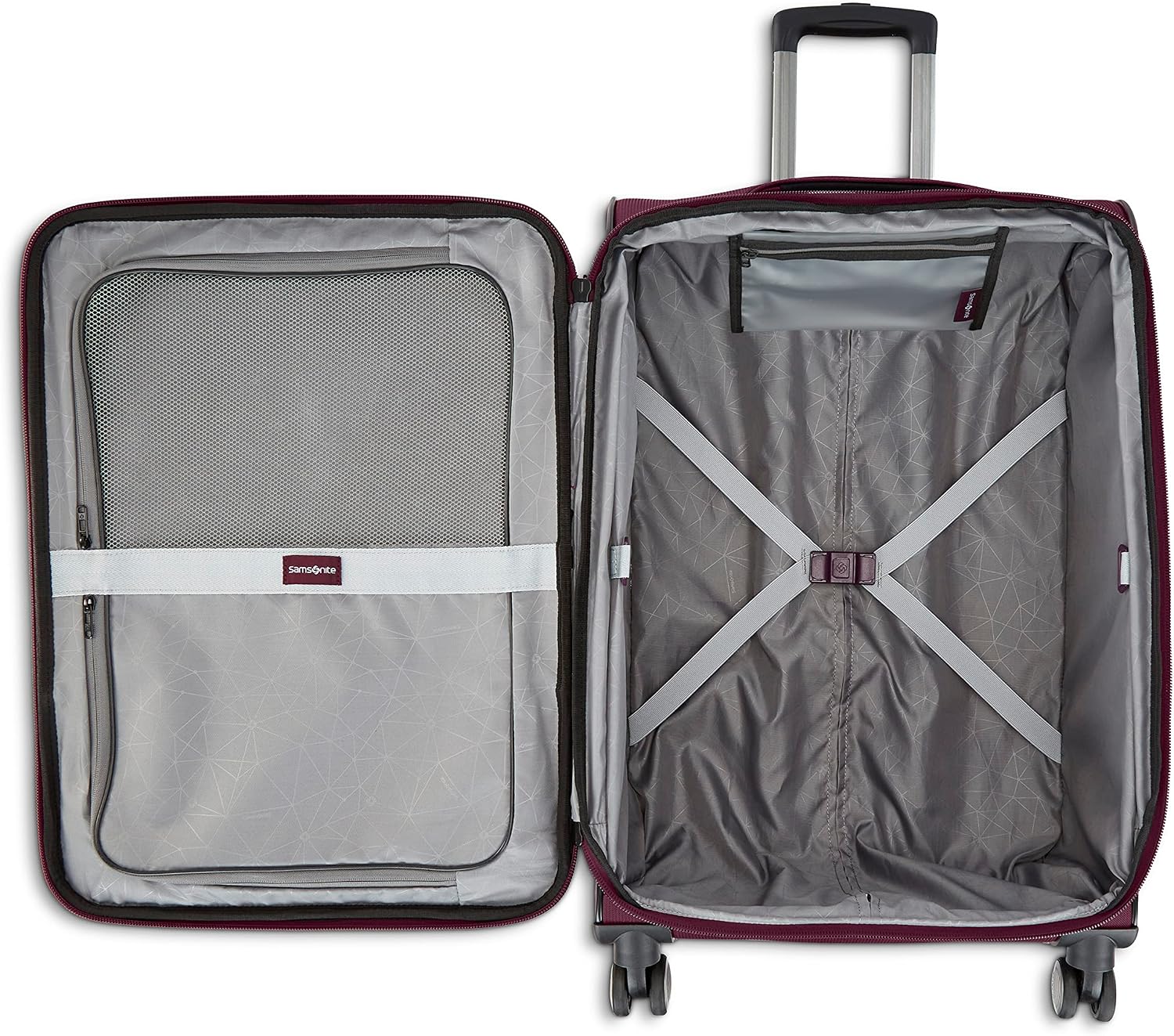 Samsonite Ascella 3.0 Softside Expandable Luggage with Spinner Wheels, Med EXP Spinner, Light Plum