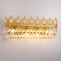 TOCHIC Bathroom Vanity Light Fixtures Over Mirror 4 Lights Gold Crystal Bathroom Wall Light Fixtures Indoor Dimmable, Farmhouse Vintage Sconces for Mirror Cabinets, Powder Room, Bedroom, 24.5' L