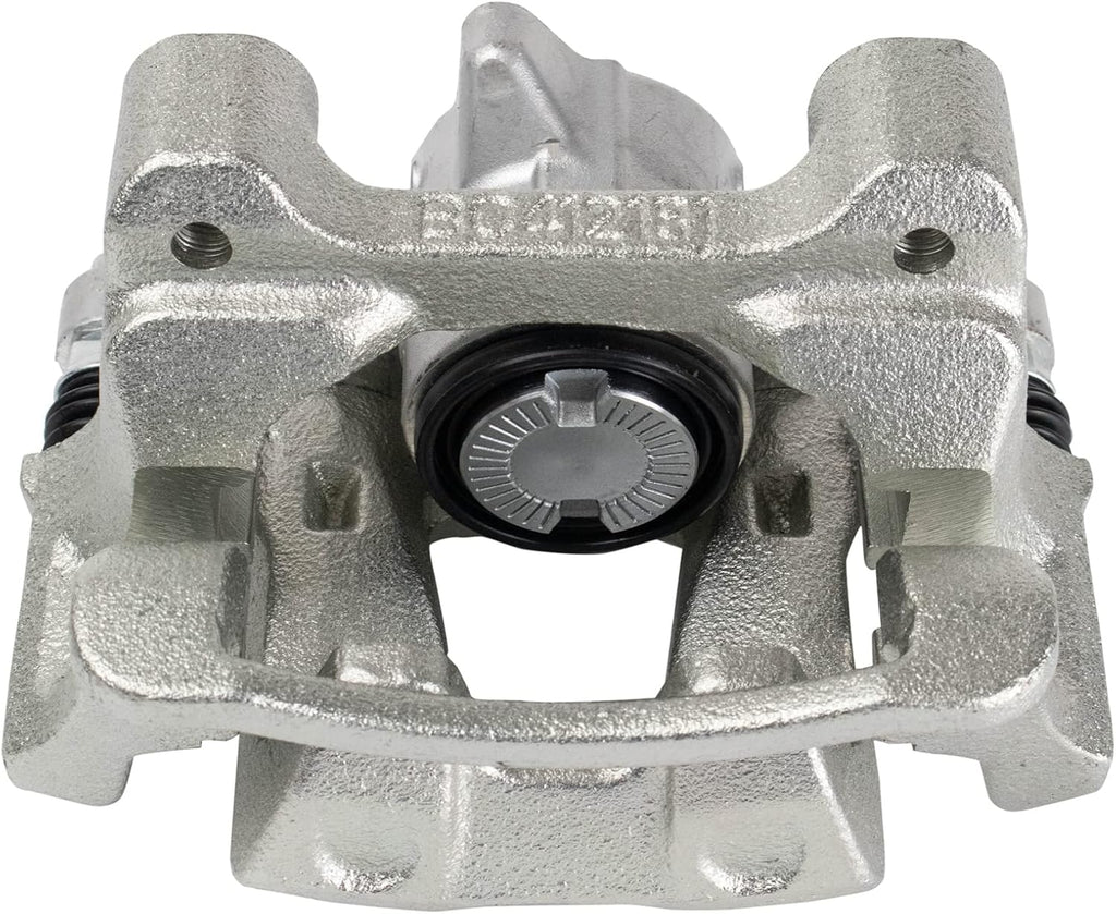 TRQ Rear Brake Pad and Rotor Set Ceramic Rotors Calipers Hoses Compatible with 2014-2016 Kia Optima