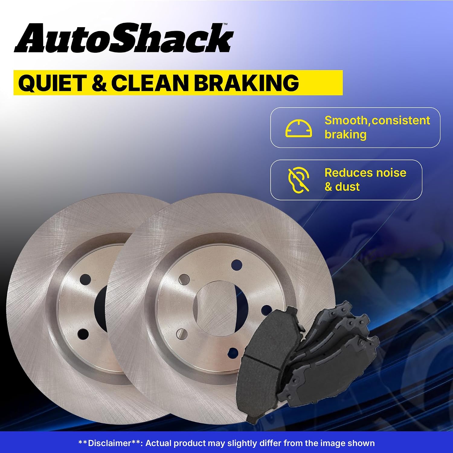 AutoShack Front & Rear Brake Rotors & Premium Pads for Chevrolet & GMC, Silverado 2500 HD 2001-2010 Sierra 2500 HD 2001-2010 Silverado 3500 2004-2006 Sierra 3500 2004-2006, 4WD RWD V8 6.0L 6.6L 8.1L