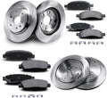 Front & Rear Disc Brake Rotors & Ceramic Brake Pads Kit Fit for Buick 2008-2017 Enclave; for Chevrolet 2009-2017 Traverse; for GMC 2007-2017 Acadia; for Saturn 2007-2010 Outlook #55150 55151