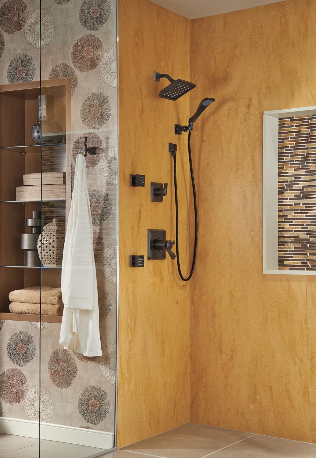 Delta Faucet Dryden 17 Series Dual-Function Shower Trim Kit with Single-Spray Touch-Clean Shower Head, Polished Nickel T17251-PN (Valve Not Included)