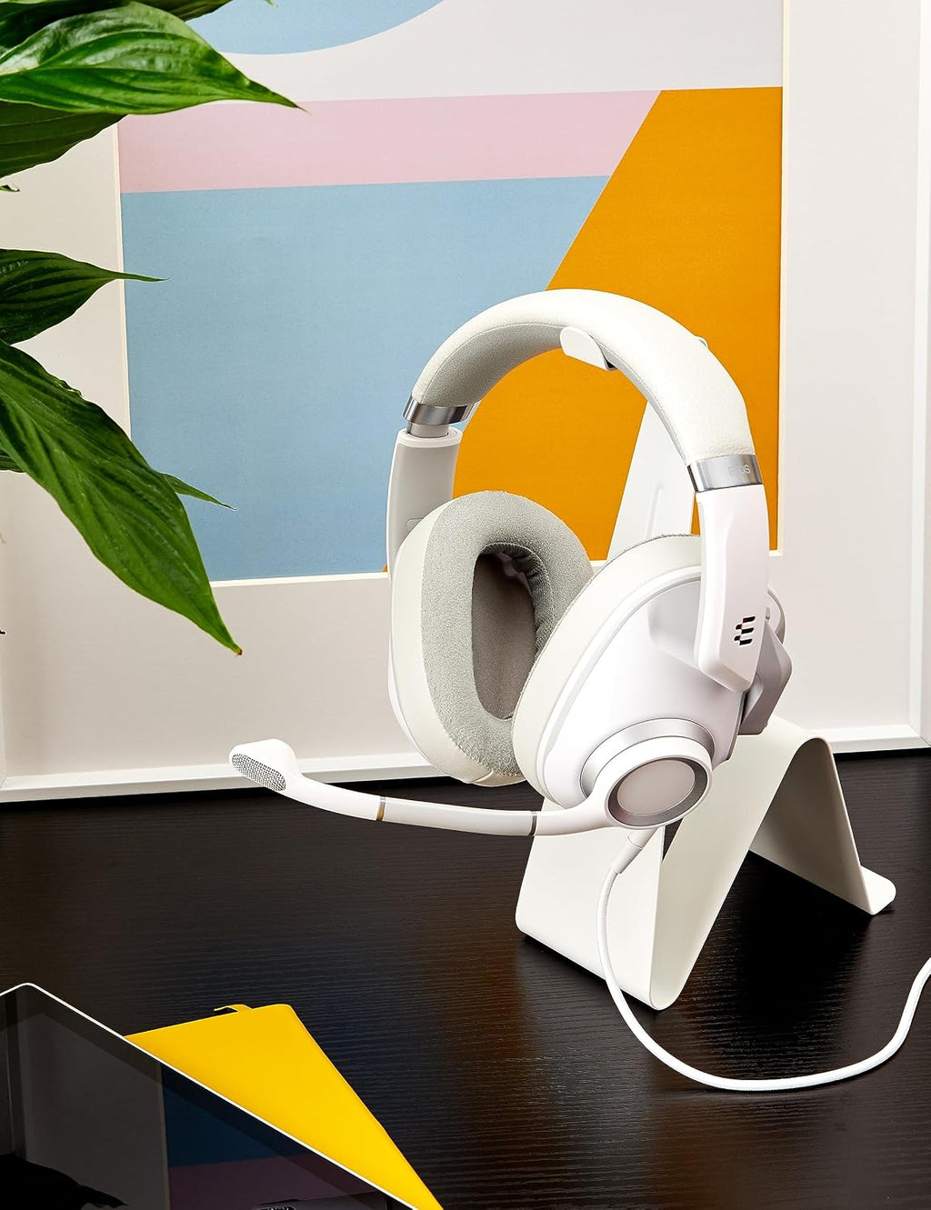 EPOS Gaming H6Pro - Closed Acoustic Over-Ear Headset With Mic - Lightweight - Lift-to-Mute - for Xbox, PS4, PS5, PC/Windows - Gaming Accessories - White
