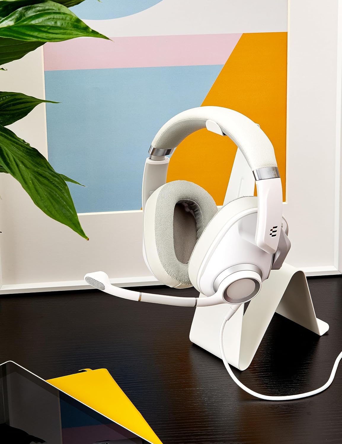 EPOS Gaming H6Pro - Closed Acoustic Over-Ear Headset With Mic - Lightweight - Lift-to-Mute - for Xbox, PS4, PS5, PC/Windows - Gaming Accessories - White