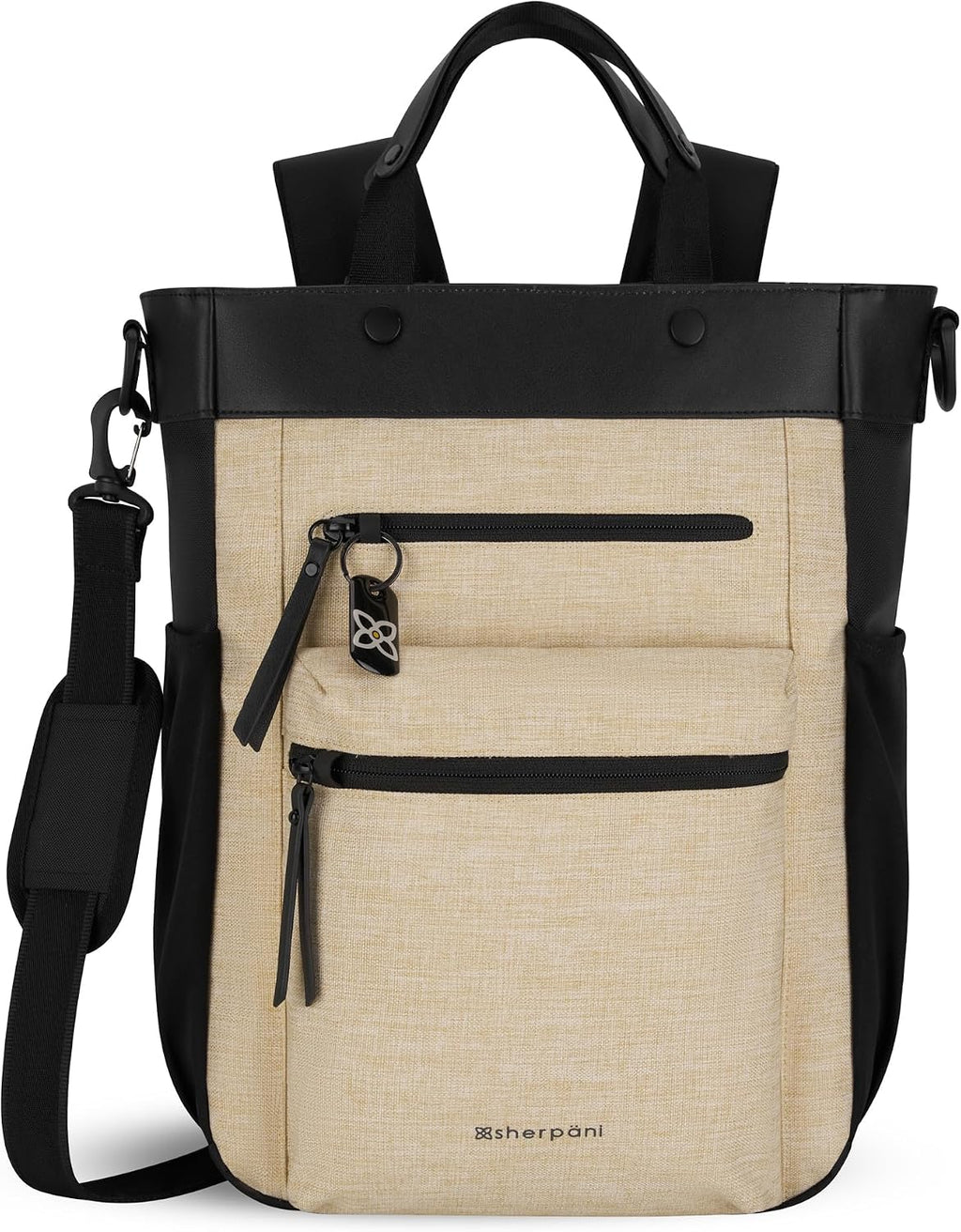 Sherpani Soleil, Anti Theft Convertible Backpack, 3 in 1 Tote Bag, Crossbody Bag, Cross Body Purse, 18L Travel Backpack, Travel Gifts for Women, RFID Protection, Fits 13' Laptop (Straw Lite)
