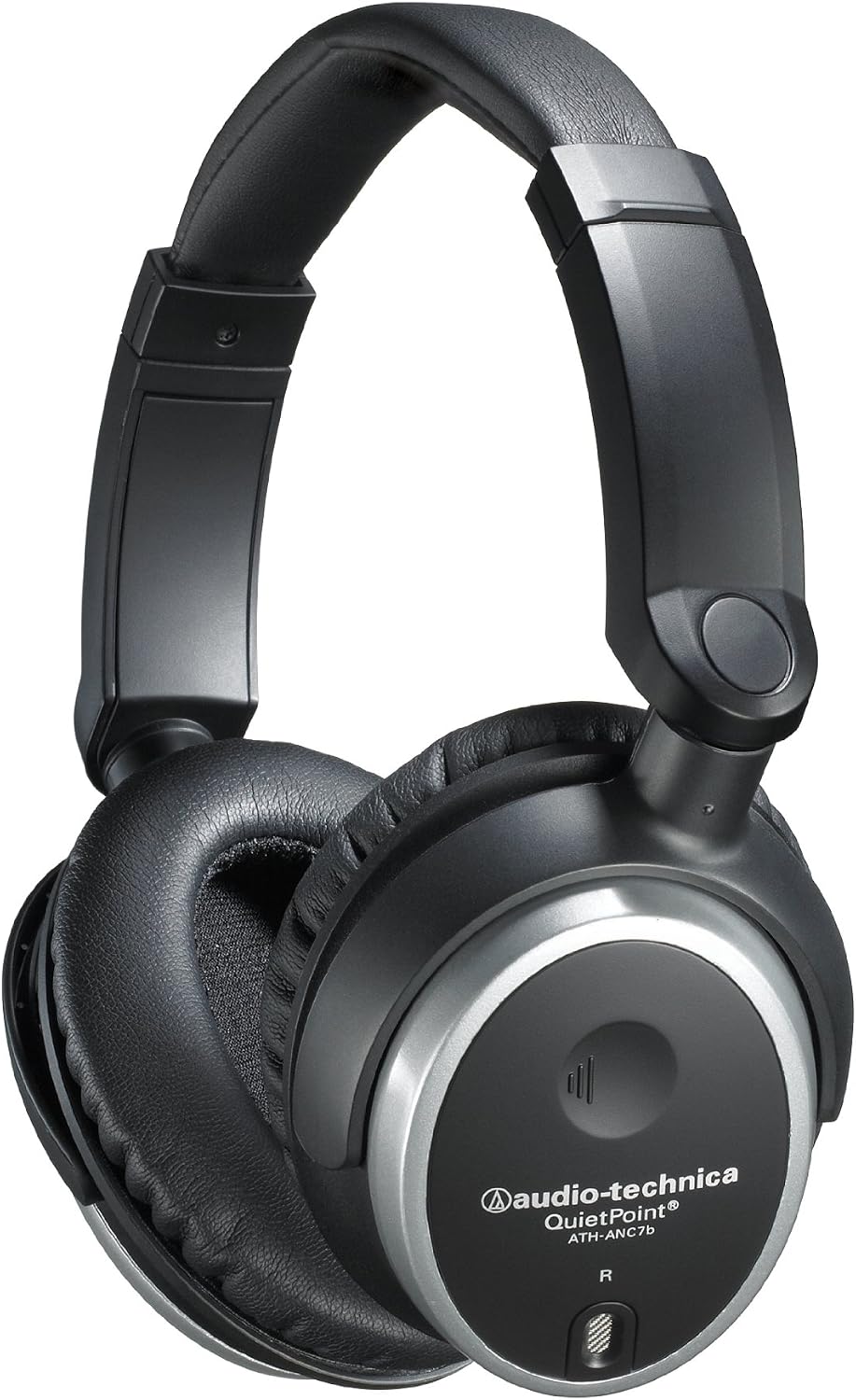 Audio-Technica ATH-ANC7B QuietPoint Active Noise-Cancelling Closed-Back Headphones, Wired, AUD ATH-ANC7B, Black, one Size